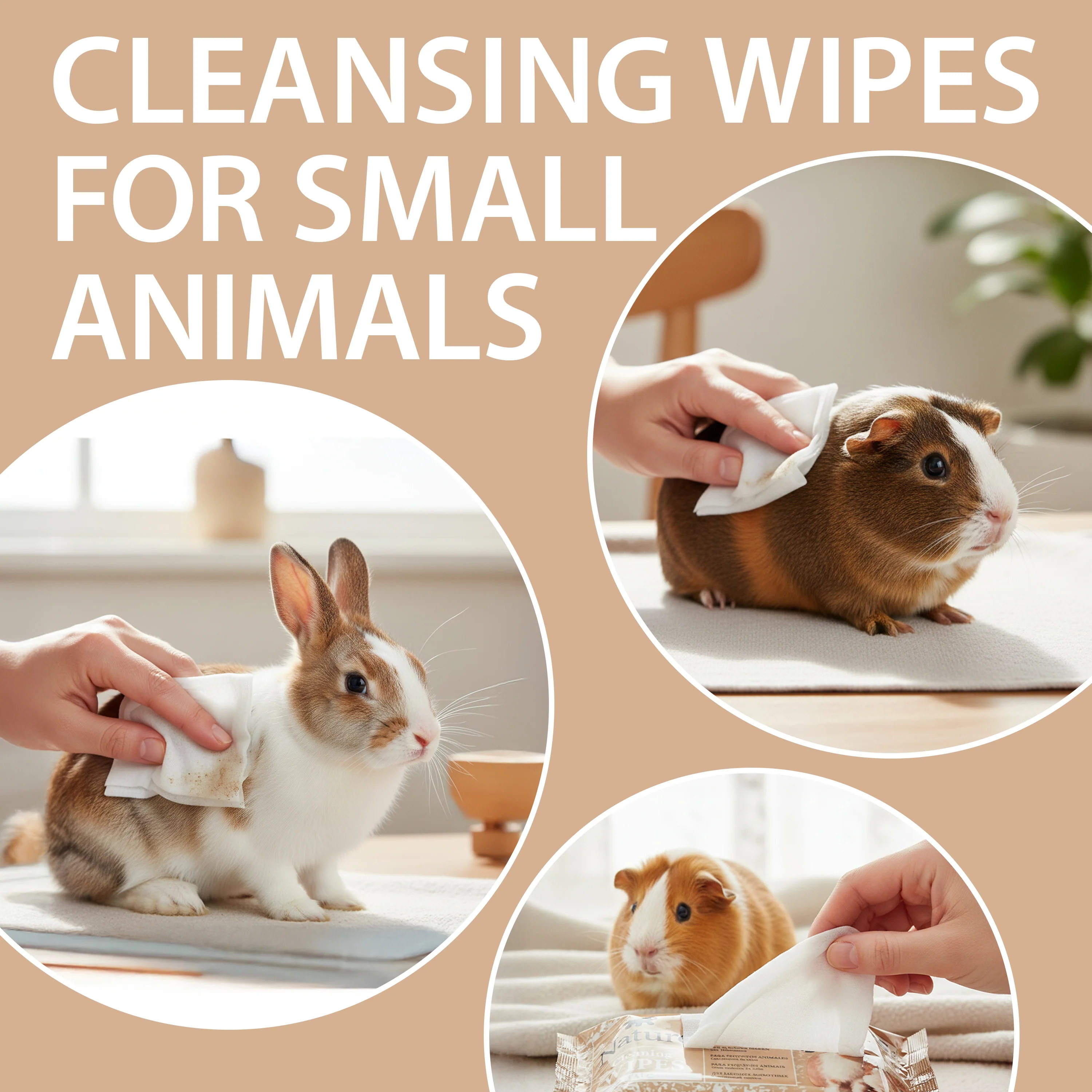 LINGETTES AU TALC POUR PETITS ANIMAUX NATURÉ (X15) - Image 4