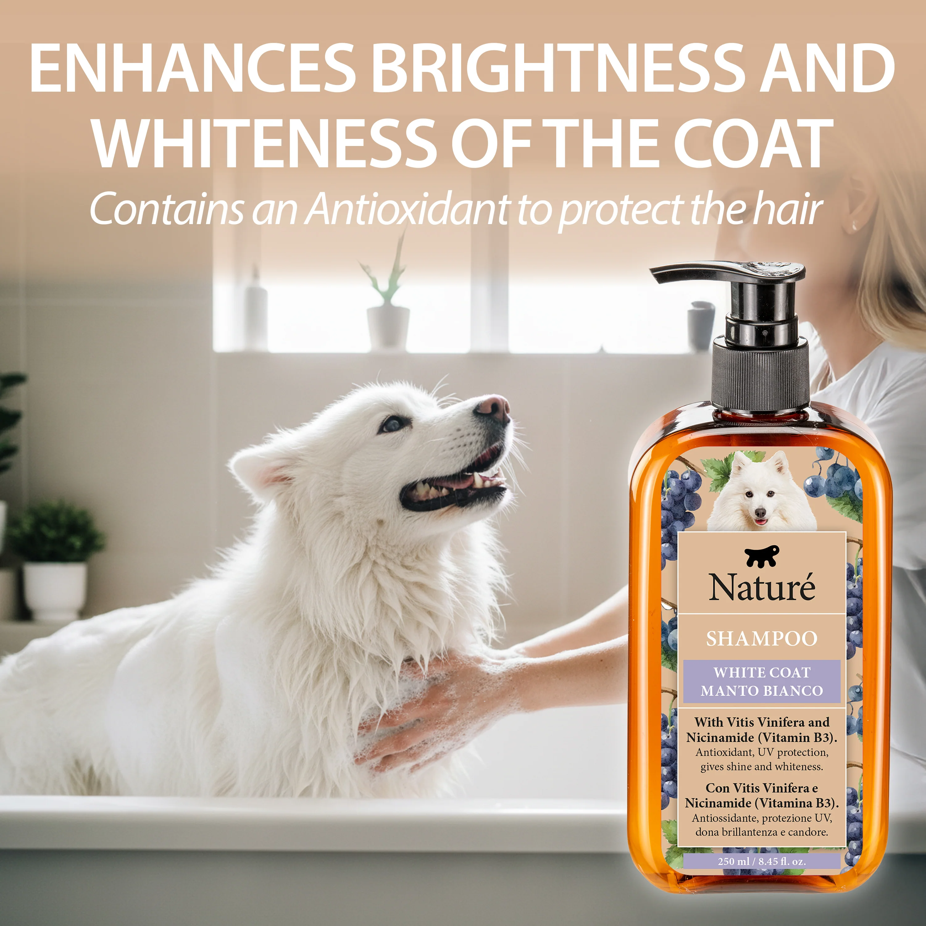 SHAMPOING NATURÉ POUR CHIENS À POIL BLANC - Image 3