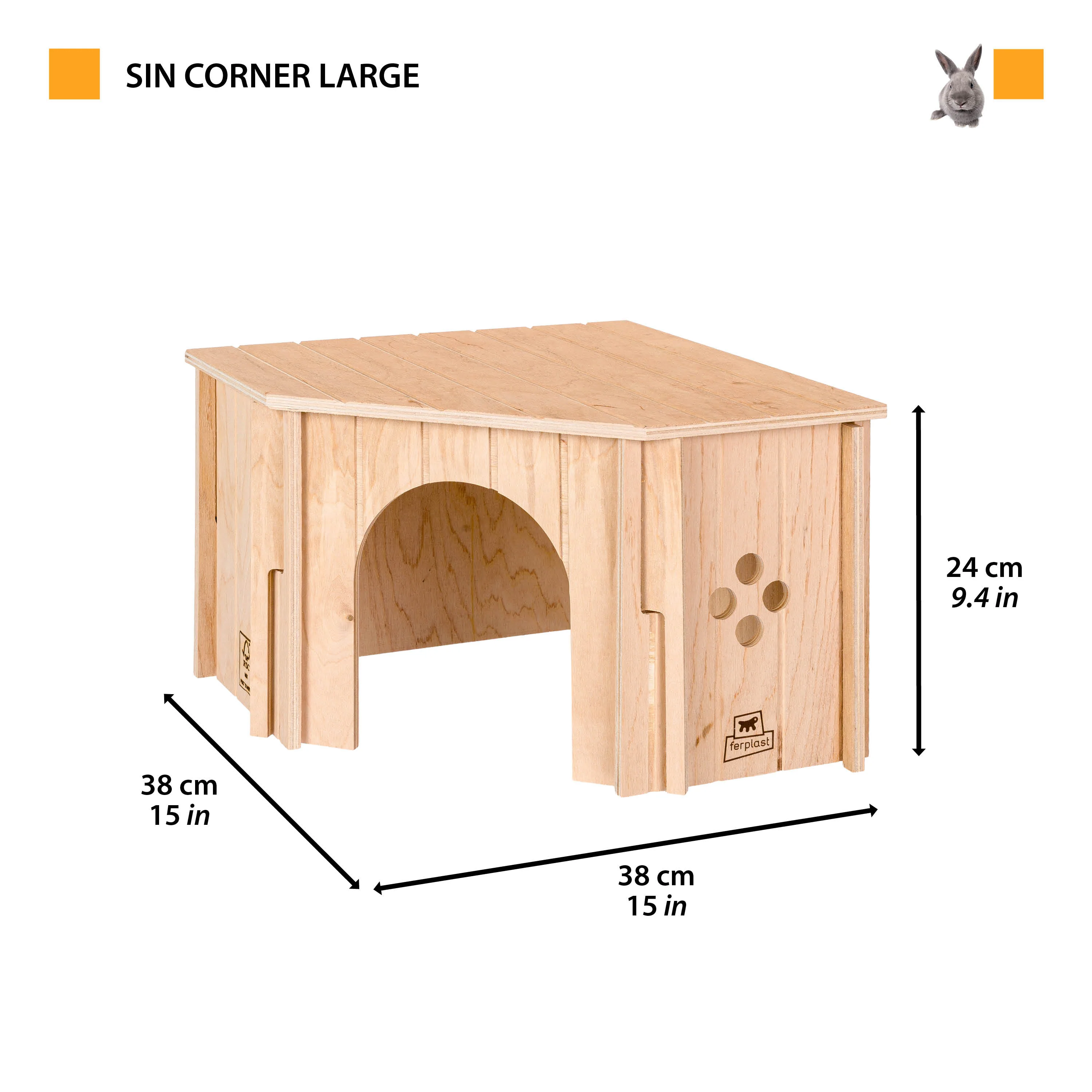 SIN CORNER Maison d’angle en bois pour petits animaux - Image 2