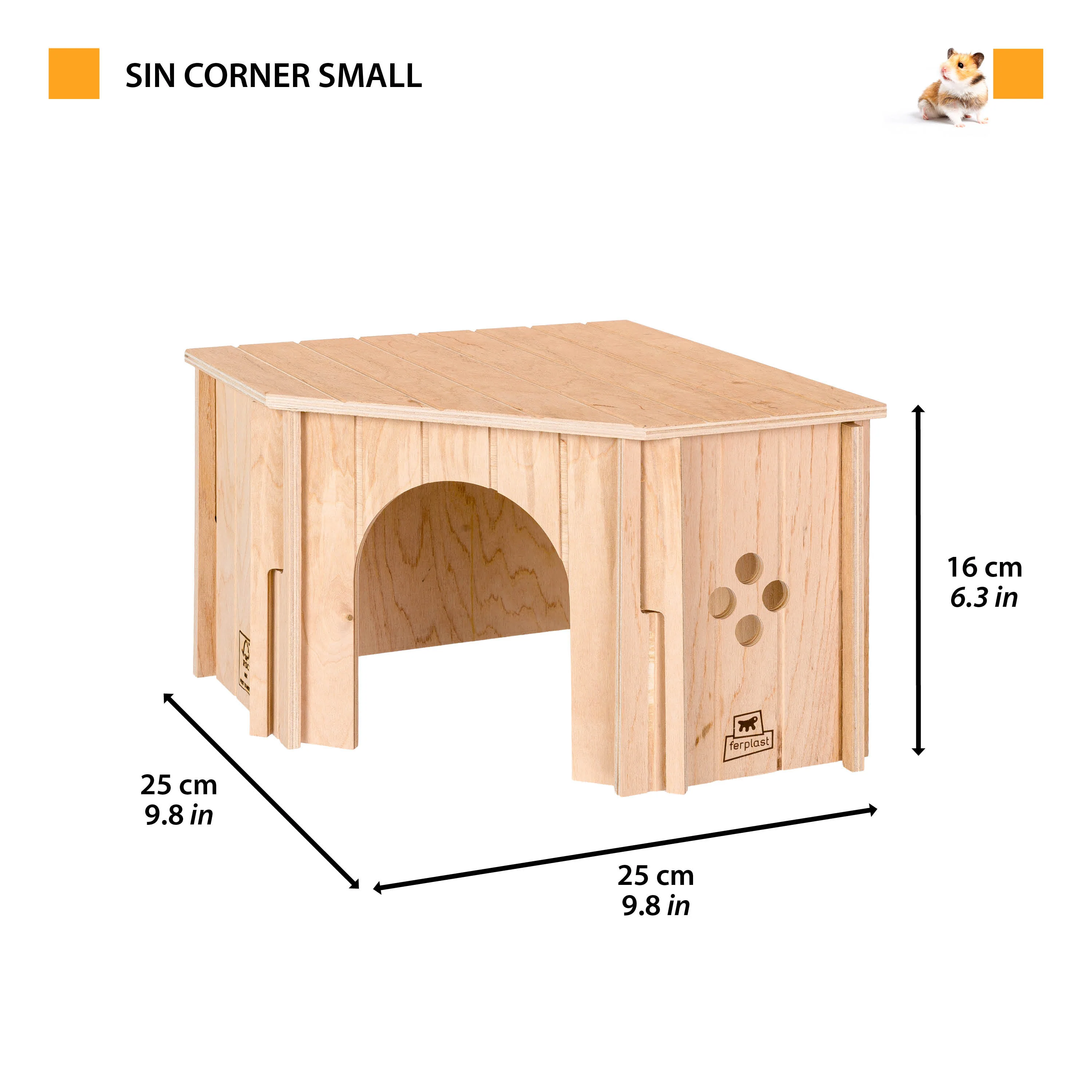 SIN CORNER Maison d’angle en bois pour petits animaux - Image 2